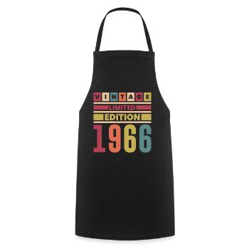 Anniversaire 1966 Vintage Limited Edition Rétro  - Tablier de cuisine - noir - Devant - AI Model Male 185 dark (185cm)