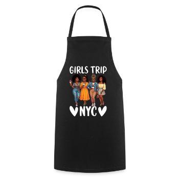 NYC Girls Trip - Cooking Apron - black - Front - AI Model Male 185 dark (185cm)