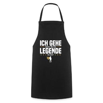 But my legend remains - Cooking Apron - black - Front - AI Model Male 185 dark (185cm)
