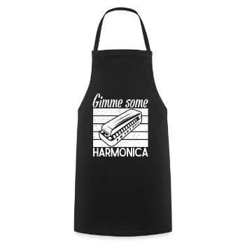 Harmonica Musican Gimme Some Harmonica - Cooking Apron - black - Front - AI Model Male 185 dark (185cm)