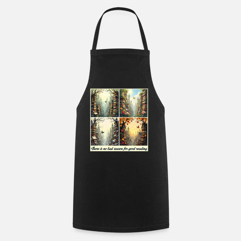 Seasonal Reading Arch - Cooking Apron - black