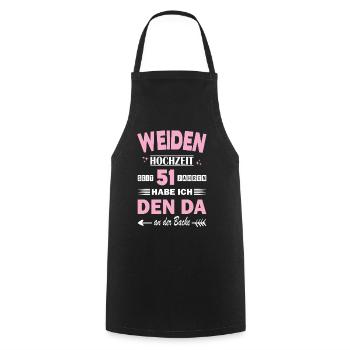 51 Years Relationship Anniversary Wedding Anniversary - Cooking Apron - black - Front - AI Model Male 185 dark (185cm)