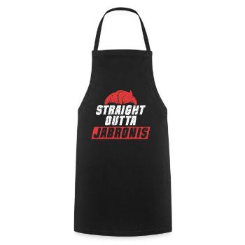 Jabroni Straight Outta Jarbronis - Cooking Apron - black - Front - AI Model Male 185 dark (185cm)