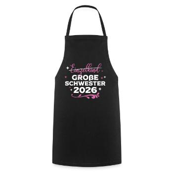 Grande Sœur Bébé Bébé Grossesse 2026 - Tablier de cuisine - noir - Devant - AI Model Male 185 dark (185cm)