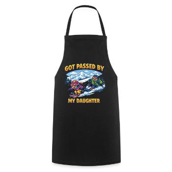 Skiing Got Passed by My Daughter Family Trip - Cooking Apron - black - Front - AI Model Male 185 dark (185cm)