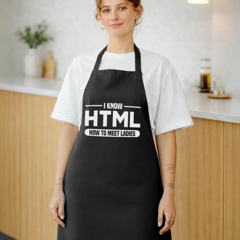 Programmation HTML d’humour disant Tablier de cuisine