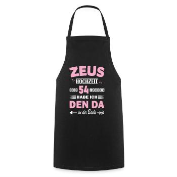 54 Years Relationship Anniversary Wedding Anniversary - Cooking Apron - black - Front - AI Model Male 185 dark (185cm)