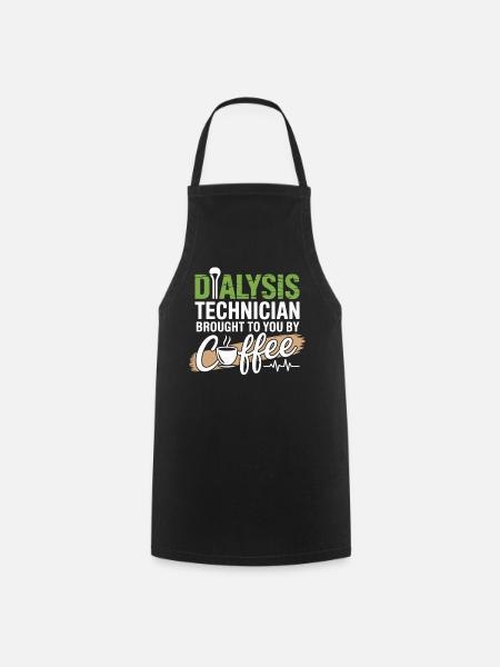 Dialyse-Techniker Kaffee Motiv - Kochschürze - Schwarz