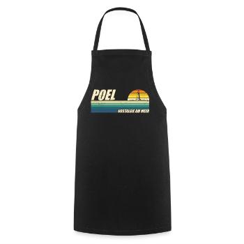 Baltic Sea POEL NOSTALGIA BY THE SEA Retro Funny - Cooking Apron - black - Front - AI Model Male 185 dark (185cm)