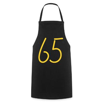 65 - Cooking Apron - black - Front - AI Model Male 185 dark (185cm)