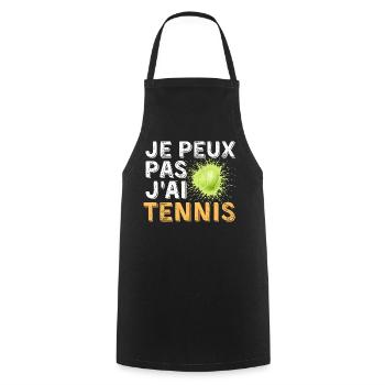 Graphic Original I Can't I Tennis - Kochschürze - Schwarz - Vorne - AI Model Male 185 dark (185cm)