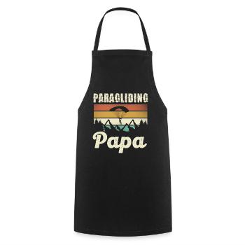 Motif du papa parapente - Tablier de cuisine - noir - Devant - AI Model Male 185 dark (185cm)