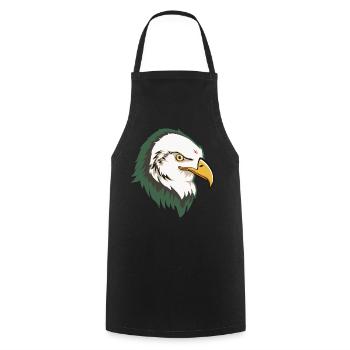 Eagle Head - Cooking Apron - black - Front - AI Model Male 185 dark (185cm)