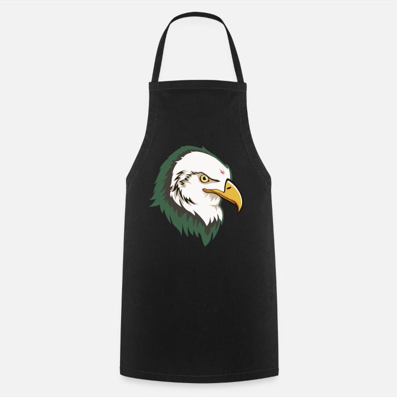 Eagle Head - Cooking Apron - black