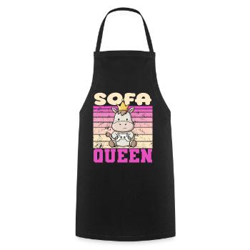 Contrôleur Gamer Animal - Tablier de cuisine - noir - Devant - AI Model Male 185 dark (185cm)