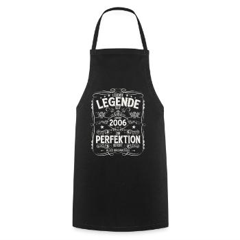 20th Birthday Legend January Vintage 2006 - Cooking Apron - black - Front - AI Model Male 185 dark (185cm)