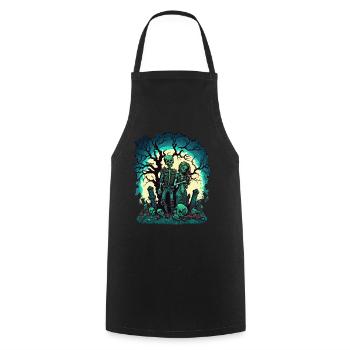 Valentine Zombie Love - Cooking Apron - black - Front - AI Model Male 185 dark (185cm)