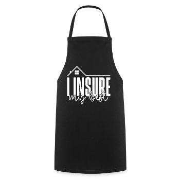 Insurance Agent Costume Insure My Best Medicare - Cooking Apron - black - Front - AI Model Male 185 dark (185cm)