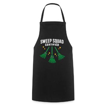 Curling Funny Sweep Hard Broom Cardio - Cooking Apron - black - Front - AI Model Male 185 dark (185cm)