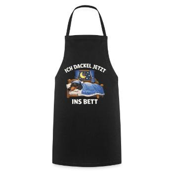 Offizielles Dackel Schwarz Ich dackel jetzt ins  - Kochschürze - Schwarz - Vorne - AI Model Male 185 dark (185cm)