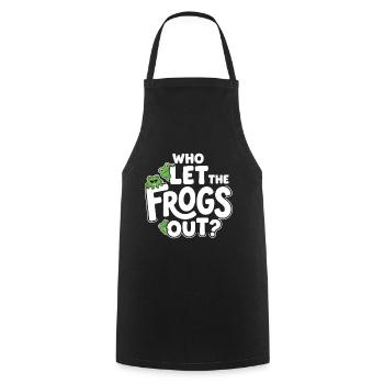 Who Let the Frogs Out? - Lustiges Frosch - Kochschürze - Schwarz - Vorne - AI Model Male 185 dark (185cm)