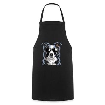 Border Collie - Tablier de cuisine - noir - Devant - AI Model Male 185 dark (185cm)