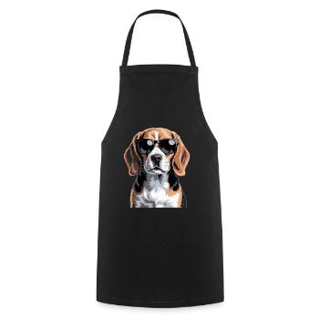 Beagle - Kochschürze - Schwarz - Vorne - AI Model Male 185 dark (185cm)