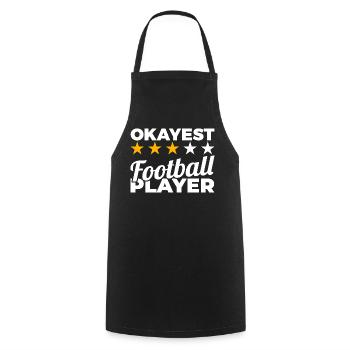 Okayest Football Player - Kochschürze - Schwarz - Vorne - AI Model Male 185 dark (185cm)