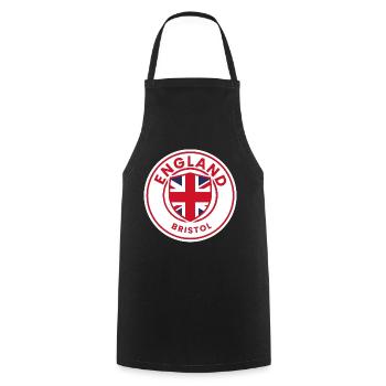 England Bristol emblem - Cooking Apron - black - Front - AI Model Male 185 dark (185cm)