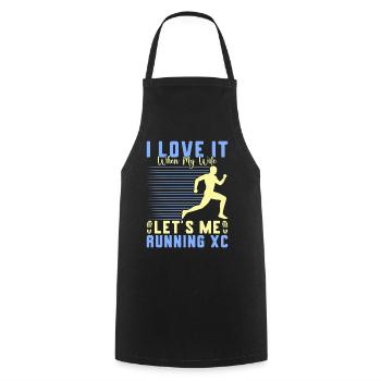 Funny XC Running Gift XC Runner Edition - Cooking Apron - black - Front - AI Model Male 185 dark (185cm)