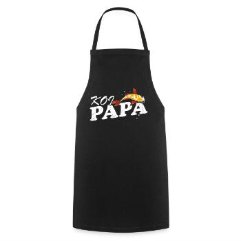 Koi Papa Étang Drôle Papa Éleveur de Poissons Fierté - Tablier de cuisine - noir - Devant - AI Model Male 185 dark (185cm)