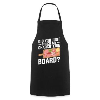 Charcuterie Artist Board mit Deckel-Käse - Kochschürze - Schwarz - Vorne - AI Model Male 185 dark (185cm)