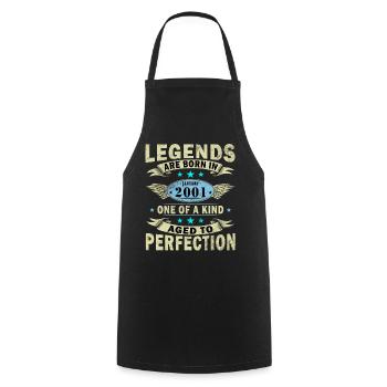 25e anniversaire Original janvier 2001 - Tablier de cuisine - noir - Devant - AI Model Male 185 dark (185cm)