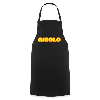 GIGOLO - Kochschürze - Schwarz - Vorne - AI Model Male 185 dark (185cm)