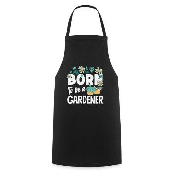 Né pour être jardinier Amoureux des plantes - Tablier de cuisine - noir - Devant - AI Model Male 185 dark (185cm)