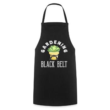 Gardening Black Belt Plant Lover Gardener - Cooking Apron - black - Front - AI Model Male 185 dark (185cm)