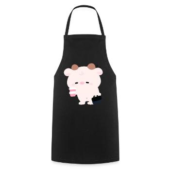 Tried Cow Coffee Run - Cooking Apron - black - Front - AI Model Male 185 dark (185cm)