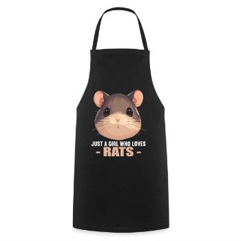 Rat Rat - Cooking Apron - black - Front - AI Model Male 185 dark (185cm)