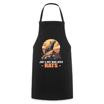 Rat Rat - Cooking Apron - black - Front - AI Model Male 185 dark (185cm)