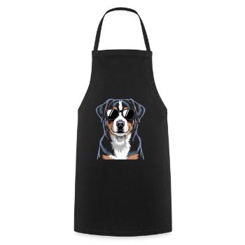 Bouvier d’Appenzeller - Tablier de cuisine - noir - Devant - AI Model Male 185 dark (185cm)