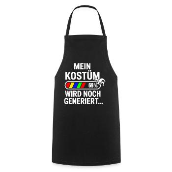 Costume is still being generated Cologne Carnival Carnival - Cooking Apron - black - Front - AI Model Male 185 dark (185cm)