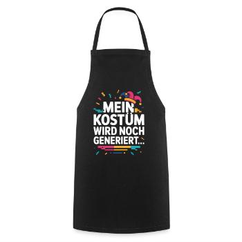 Costume is still being generated Cologne Carnival Carnival - Cooking Apron - black - Front - AI Model Male 185 dark (185cm)