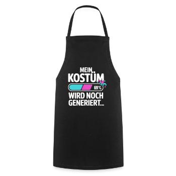 Costume is still being generated Cologne Carnival Carnival - Cooking Apron - black - Front - AI Model Male 185 dark (185cm)