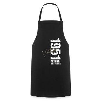 Cadeau d’anniversaire 75 Mari Vintage Vintage 1951 - Tablier de cuisine - noir - Devant - AI Model Male 185 dark (185cm)