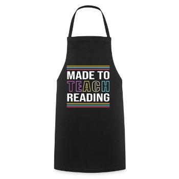 Primary School Preschool Primary School Teacher Reading - Cooking Apron - black - Front - AI Model Male 185 dark (185cm)