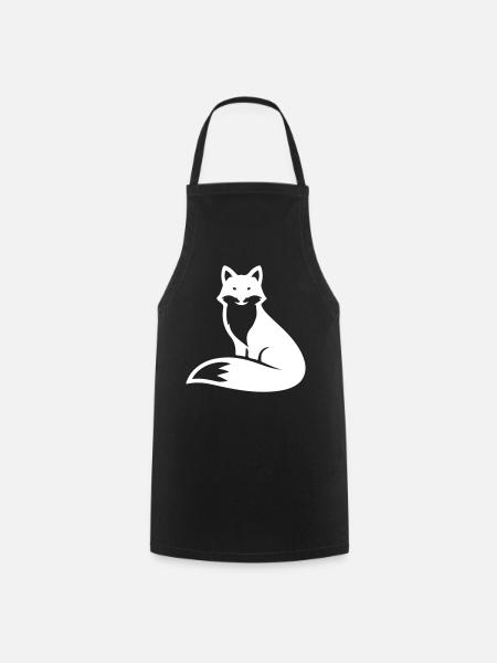 Fuchs Tier Silhouette - Kochschürze - Schwarz