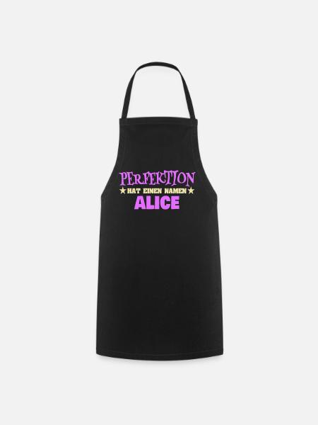 Vorname Alice - Kochschürze - Schwarz