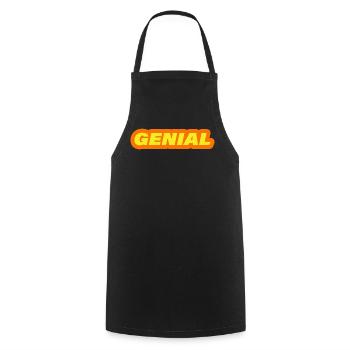 GENIAL - Kochschürze - Schwarz - Vorne - AI Model Male 185 dark (185cm)