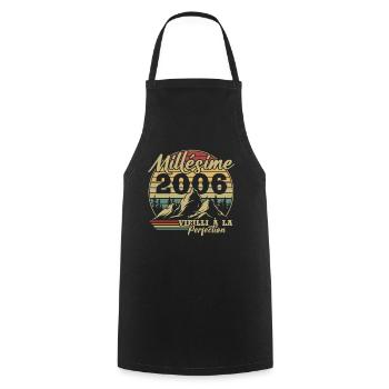 Vintage 2006 - Cooking Apron - black - Front - AI Model Male 185 dark (185cm)