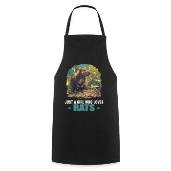Rat Rat - Cooking Apron - black - Front - AI Model Male 185 dark (185cm)